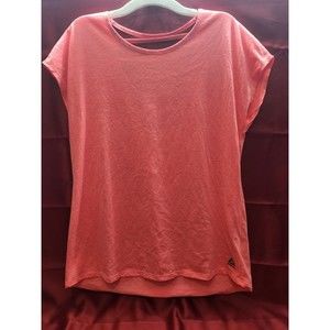 Reebok Pink T Shirt Open Racerback Size Medium Athletic Performance Top Womens